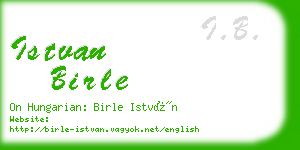 istvan birle business card